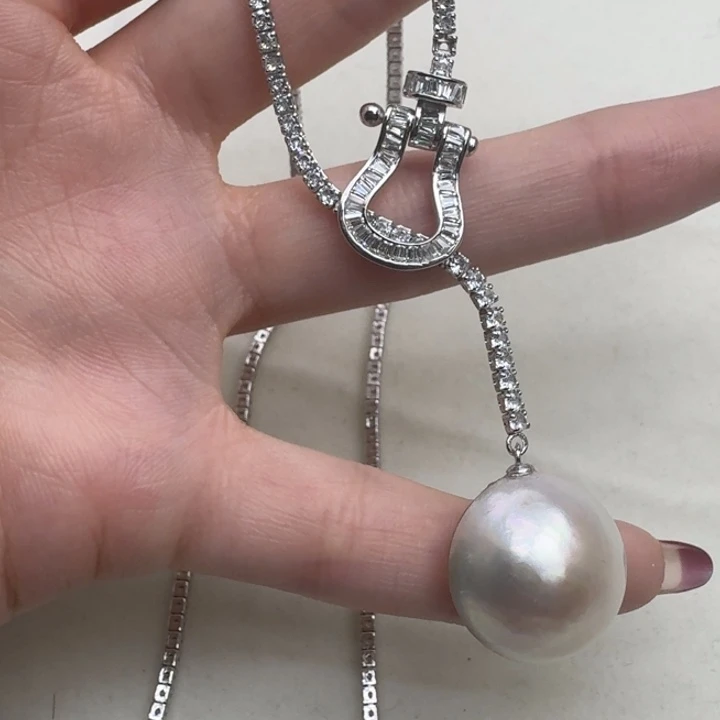 拼合珍珠（马贝珠）颈饰未镶嵌