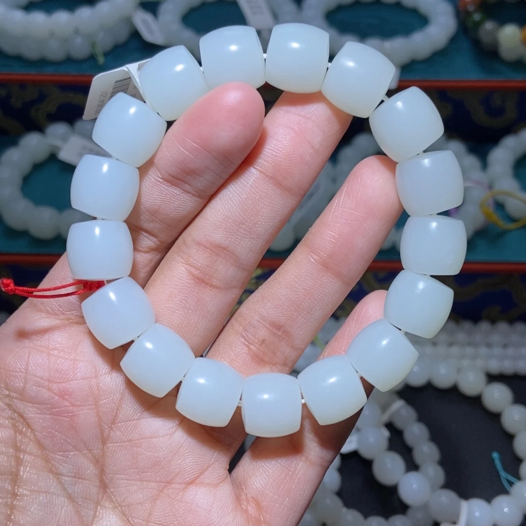 和田玉未镶嵌手串13m直切