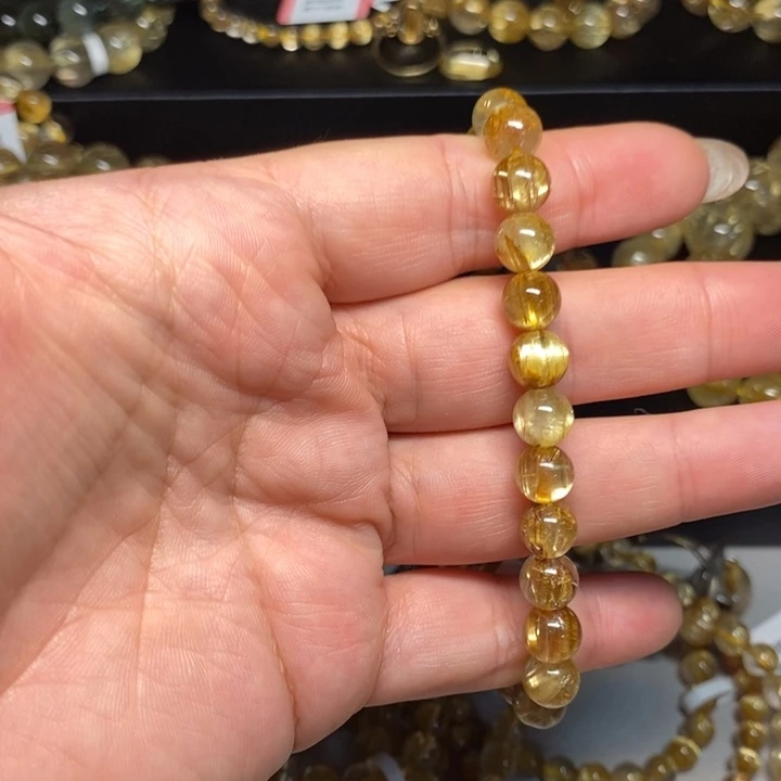 套链未镶嵌发晶柠*?天然钛晶