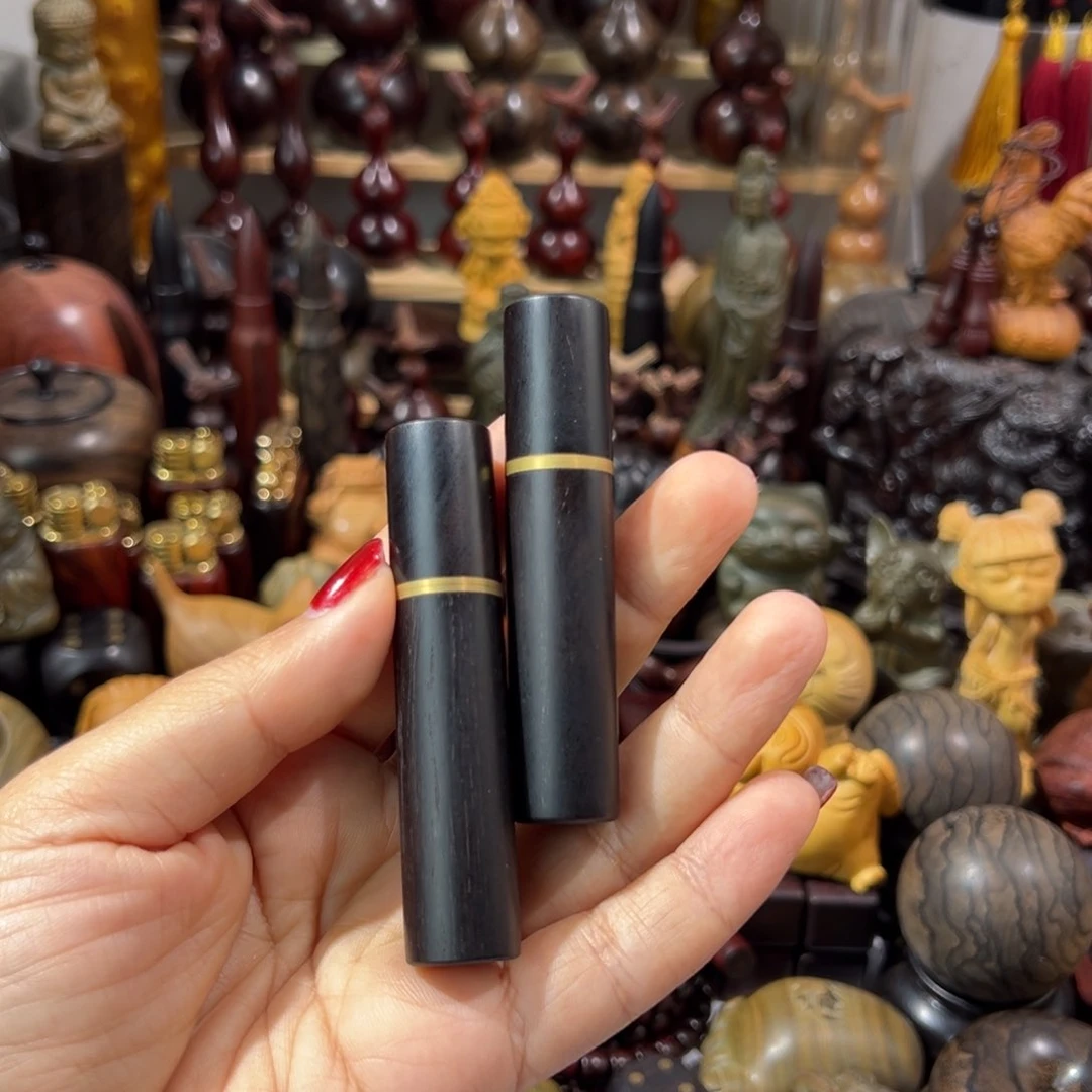 香榧木紫光檀牙签桶