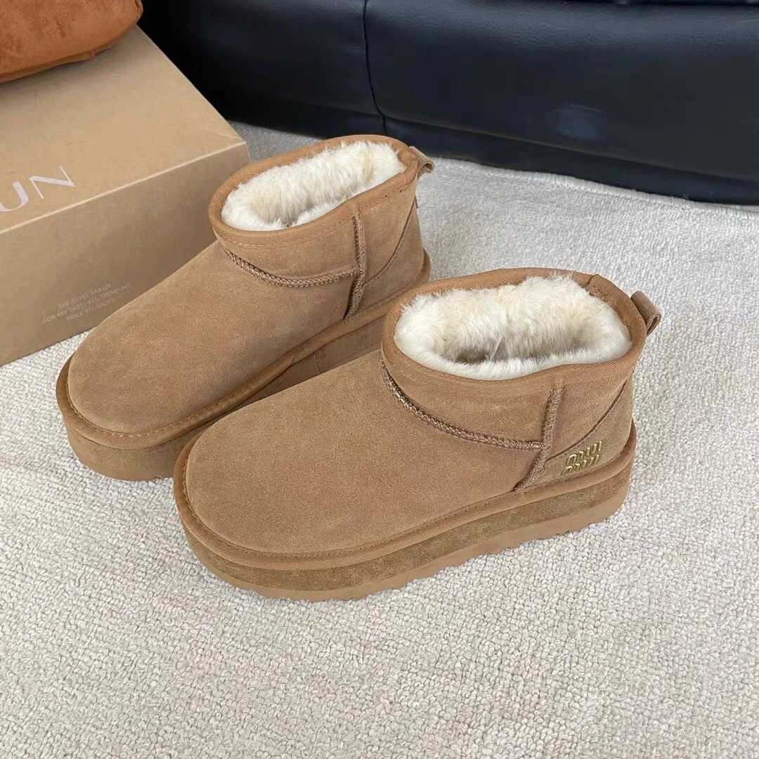 82X019厚底保暖雪地靴女冬季新款百搭爆款防滑耐磨