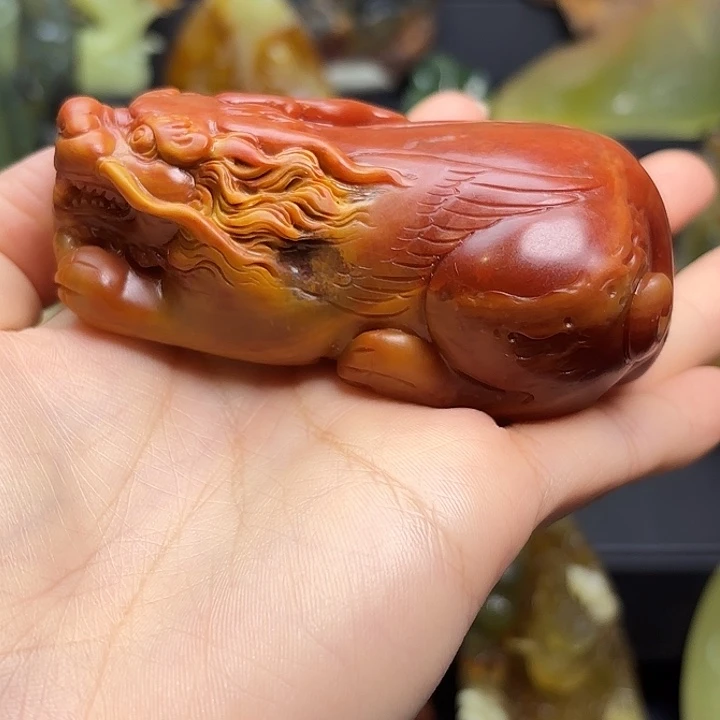 未镶嵌蛇纹石玉把件用****6
