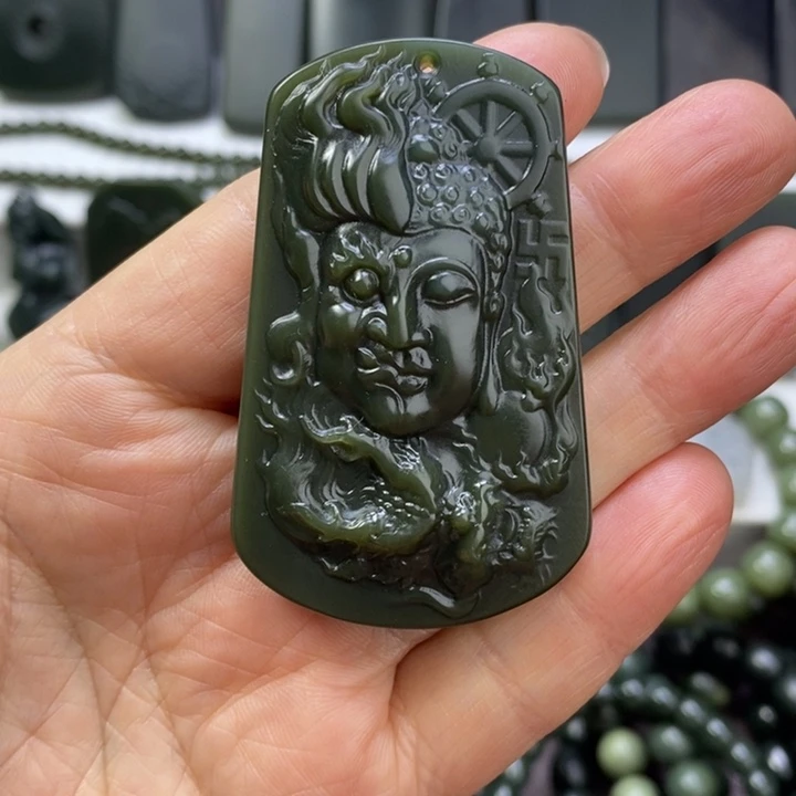 和田玉未镶嵌挂件