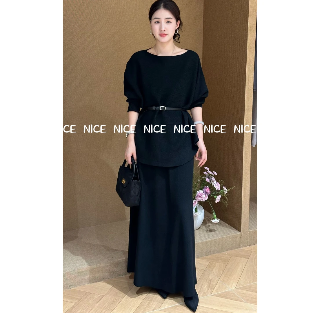 NICE【深邃序章】慵懒气质针织轻熟显瘦时尚气质套装