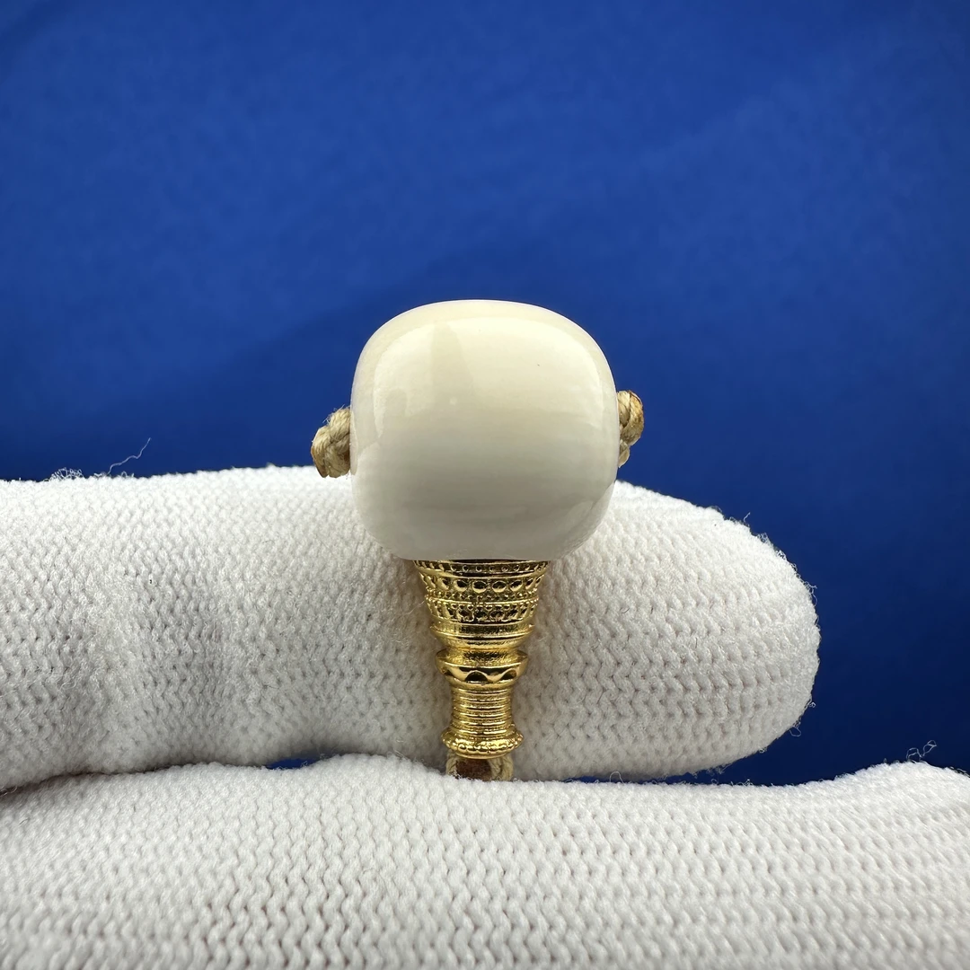 G1639天然猛犸 藏式分体三通15*26mm一物一图 假一罚十