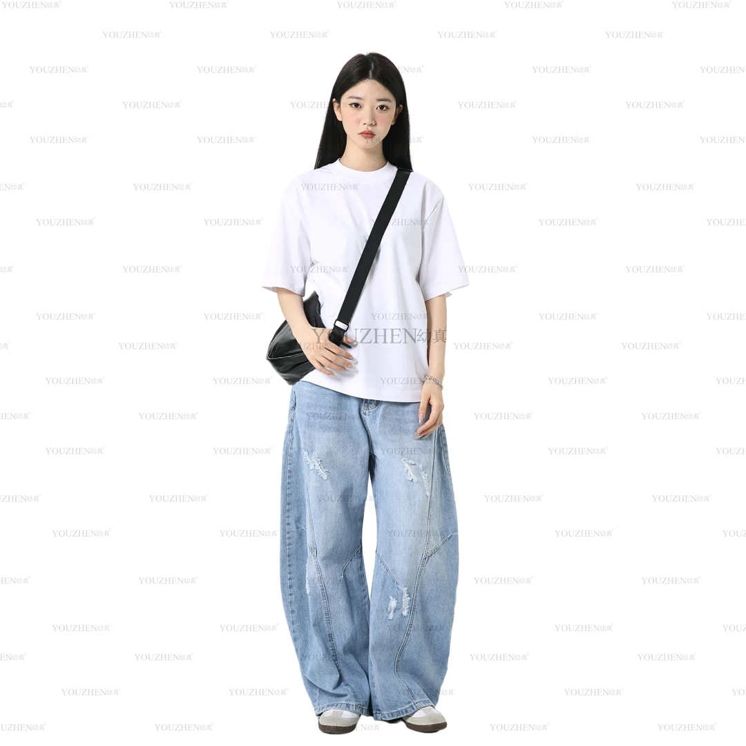 运动白色时尚休闲夏季简约宽松圆领纯色半袖情侣t恤百搭春夏潮流