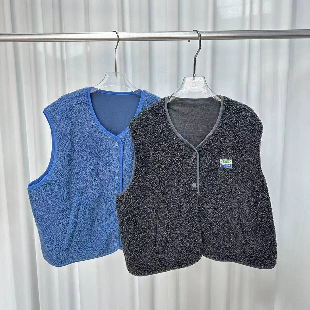 D STUDIO 摇粒绒马甲灰色