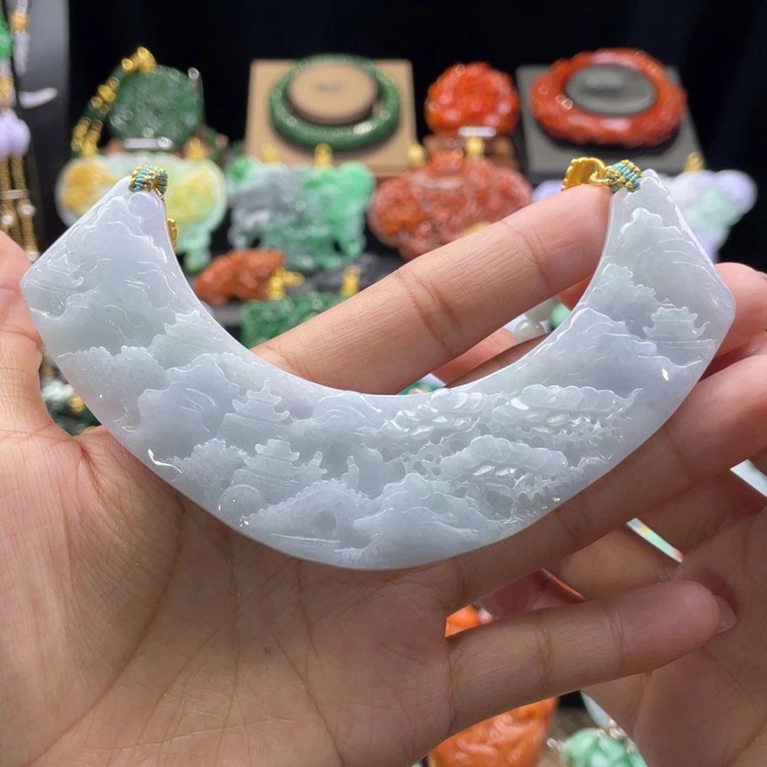 翡翠颈饰未镶嵌代编织