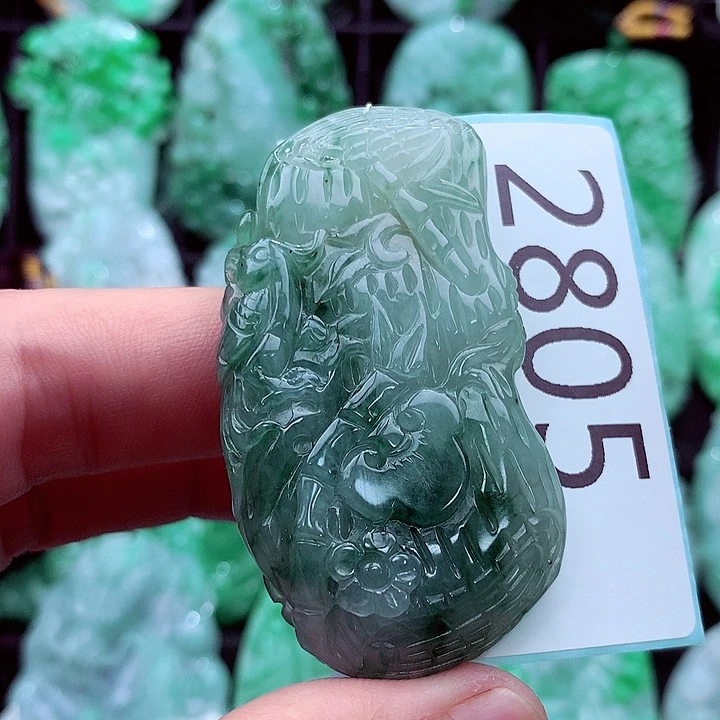 翡翠未镶嵌吊坠(不含链)