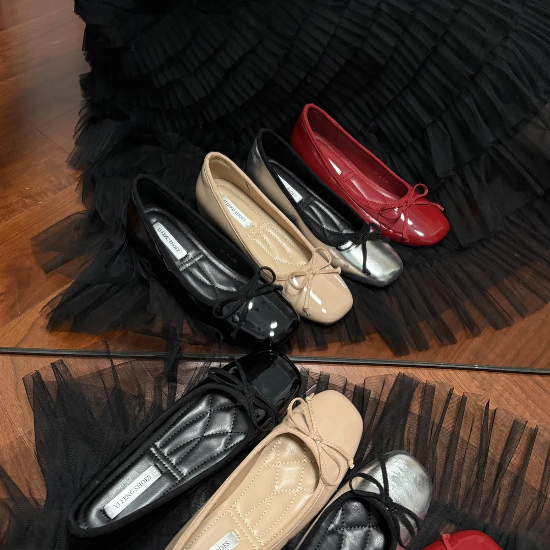 5-7cm跟高~法式真皮小个子芭蕾舞单鞋女24新款玛丽珍红色小皮鞋