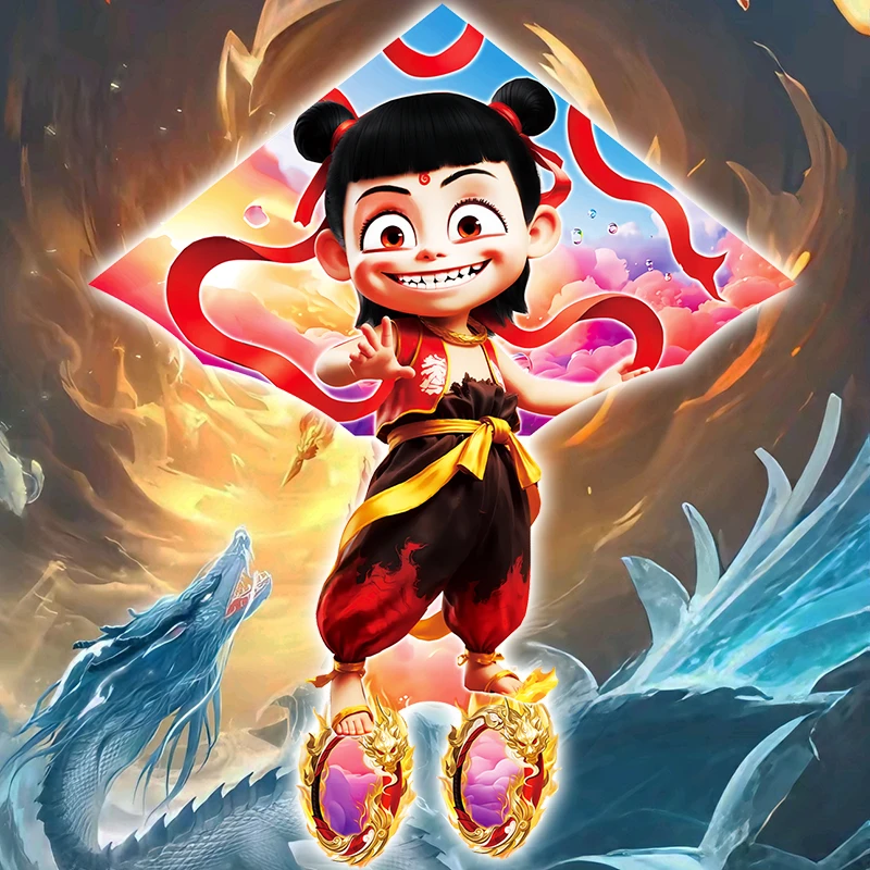 新款哪吒风筝儿童魔童降世微风易飞潍坊大人专用微风易飞初学者