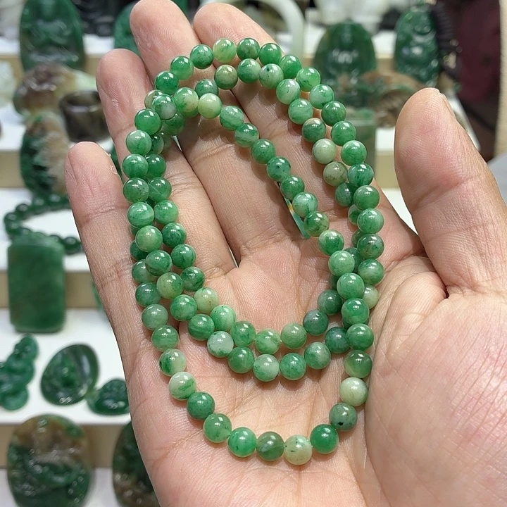 独山玉未镶嵌手串卡6 108颗
