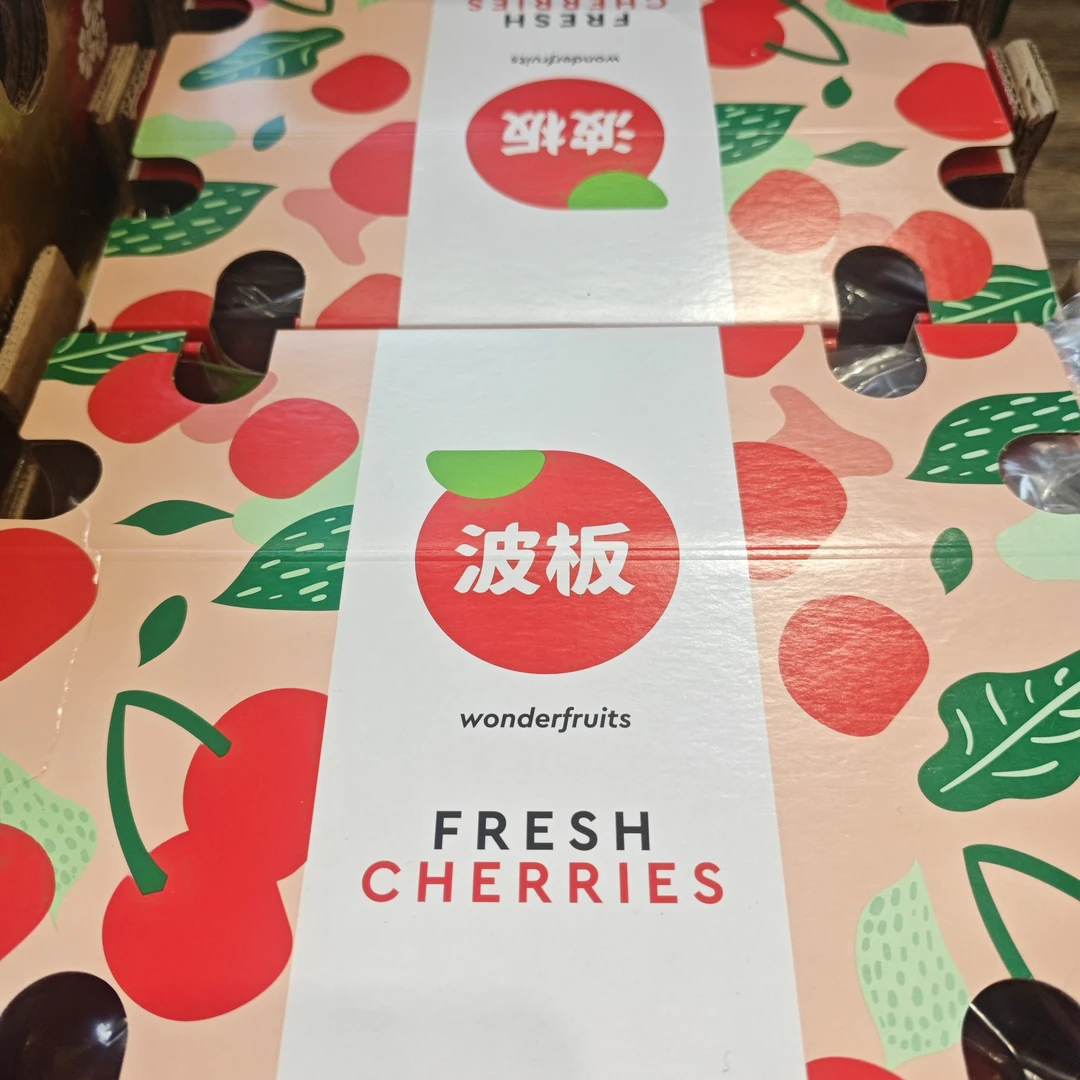 3JD波板桑提娜 雷蒂罗车厘子海运车厘子一箱净重5斤（机器收货，果杆挤压表面有坑属于正常现象）桑提娜美国智利