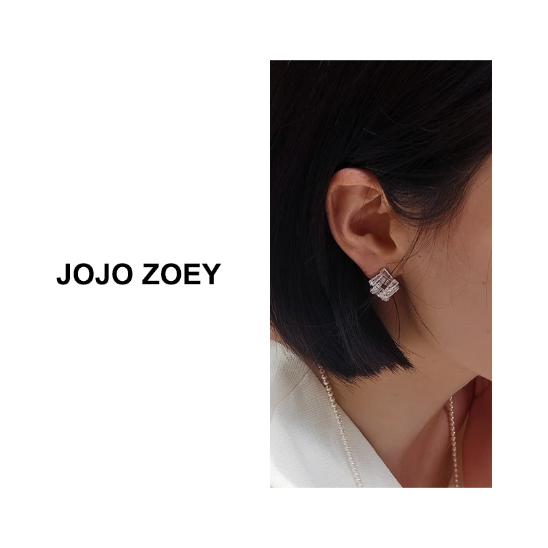 合金耳饰  【几何星光】~仙光双层几何耳环女轻奢高级感耳钉ps-3955