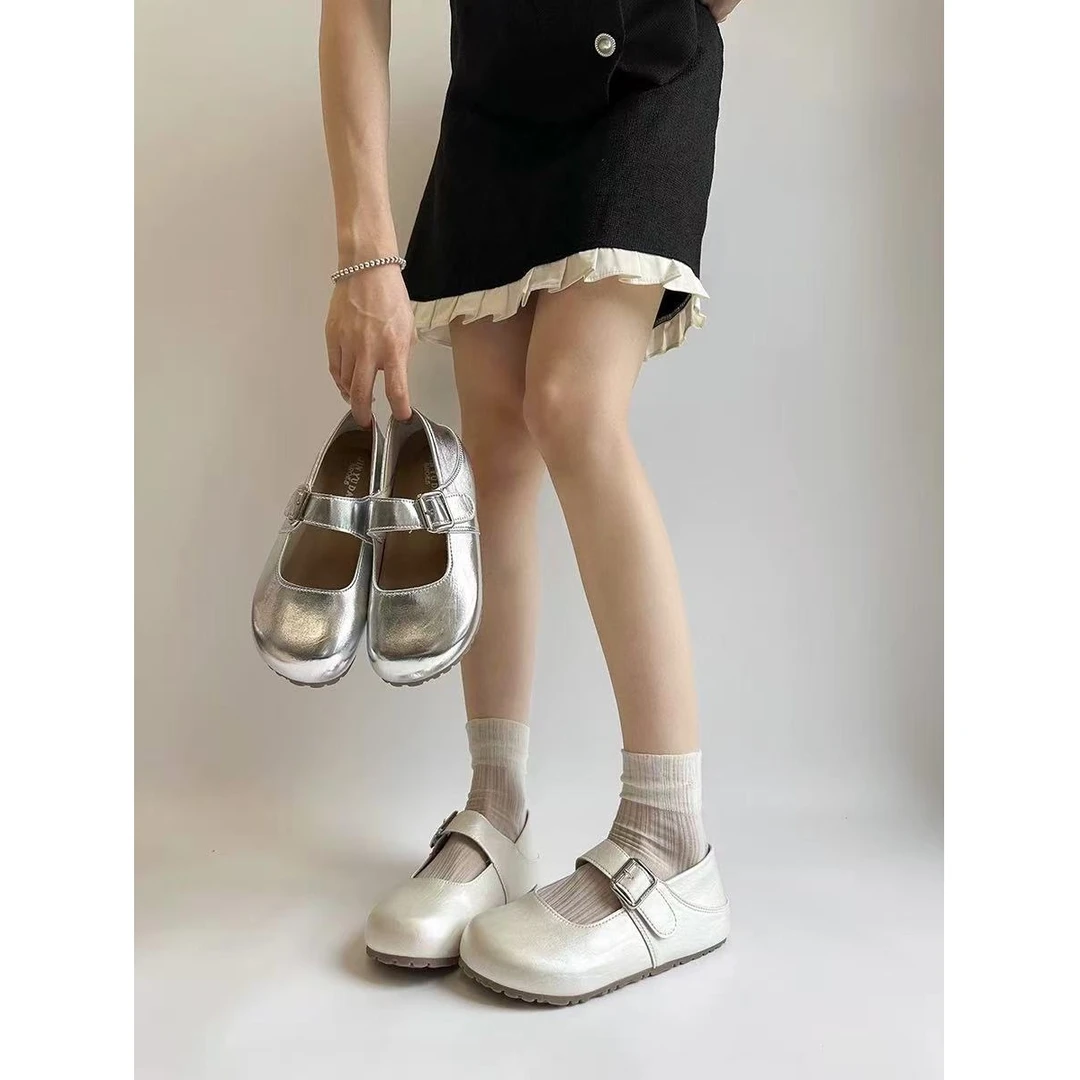 秋休闲款法式女新款百搭软底豆豆鞋单鞋6681