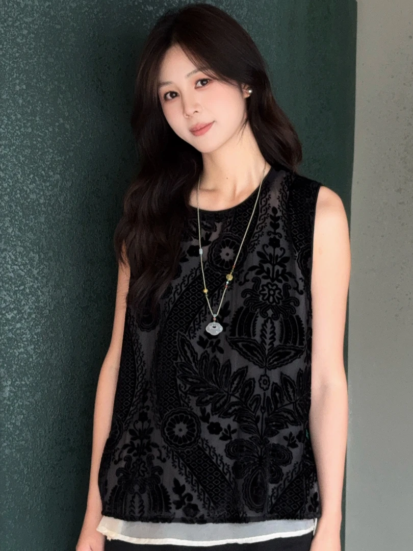 【X.W.Y】夏季丝绒时尚百搭上衣