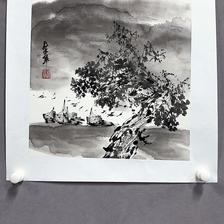 国画亲笔手绘放心去藏