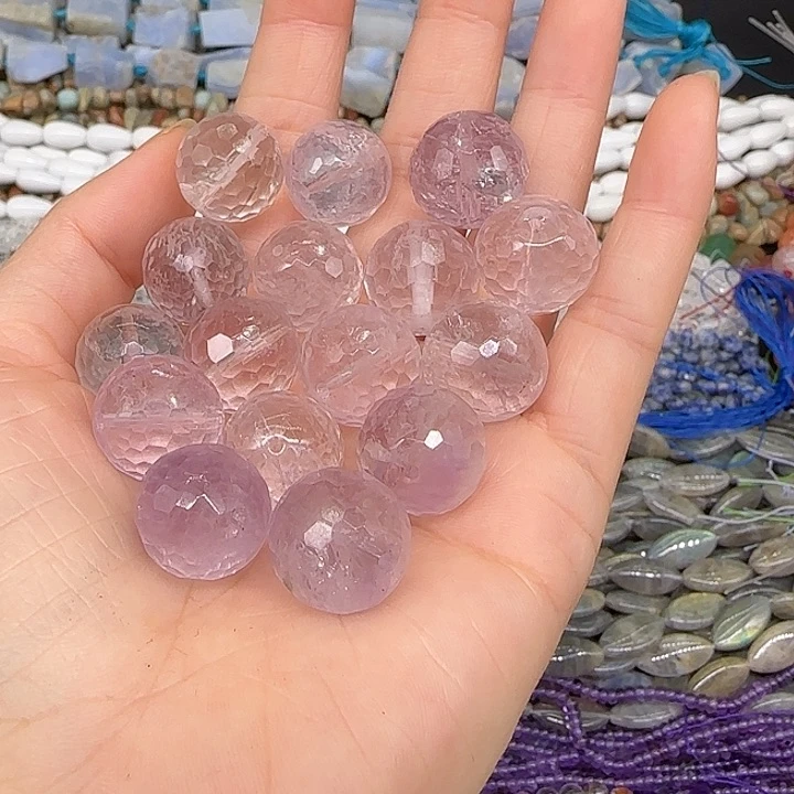 玛瑙/玉髓合金珠宝半成品紫水晶16mm8颗