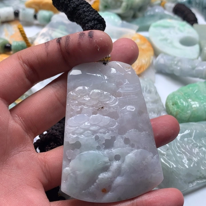 颈饰未镶嵌翡翠保真天然a货翡翠