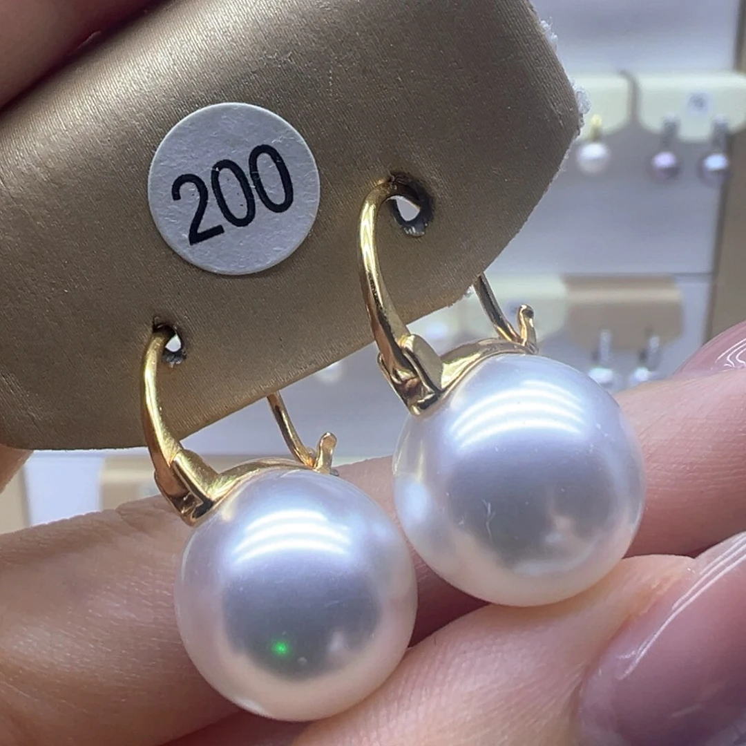银S925镶嵌淡水珍珠耳饰