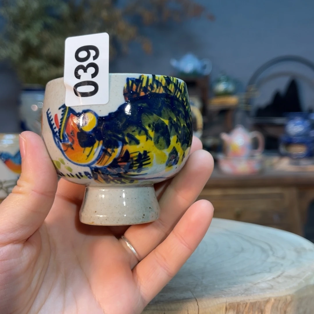 杯素浅陶瓷手工手绘