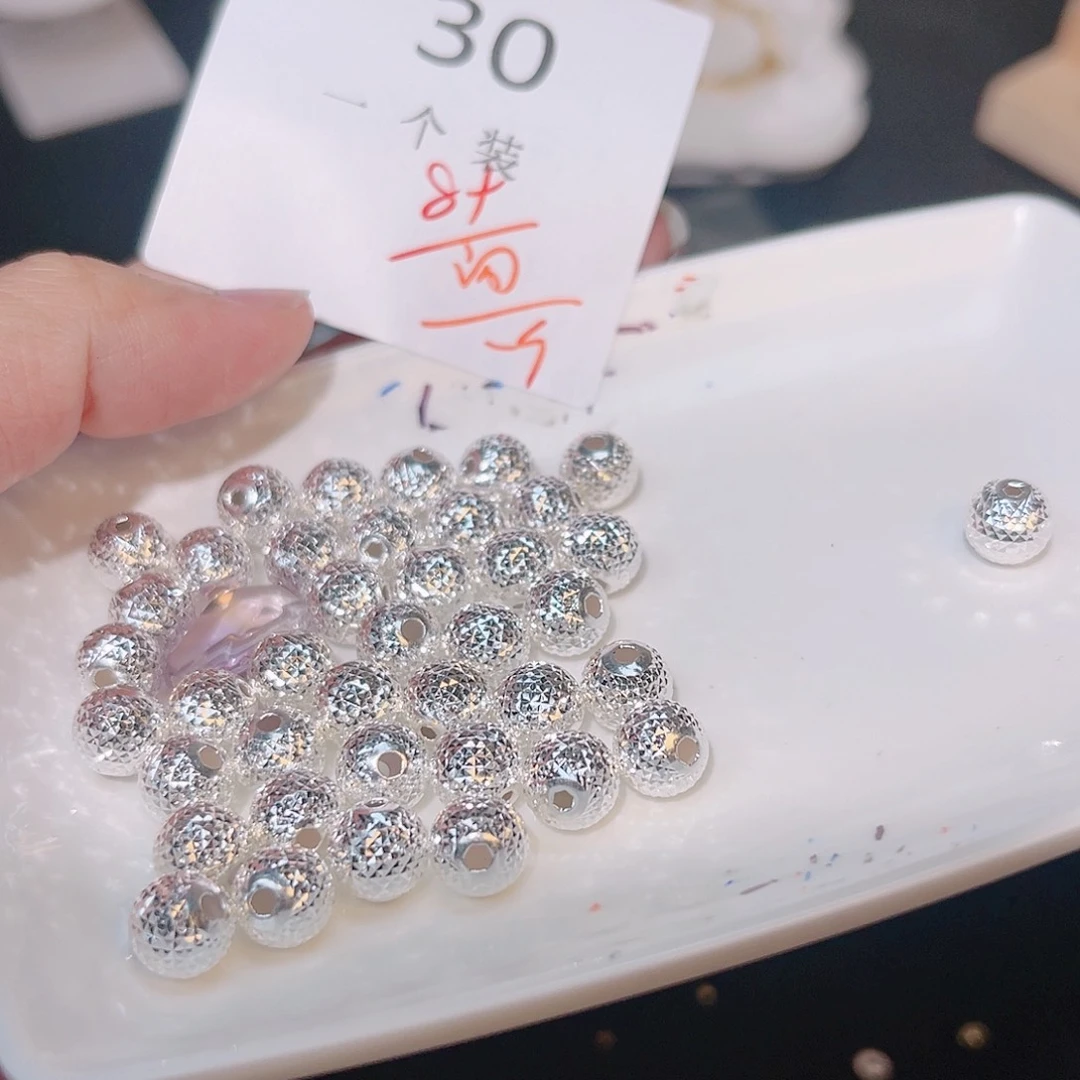 水晶珠宝半成品银S925镶嵌30