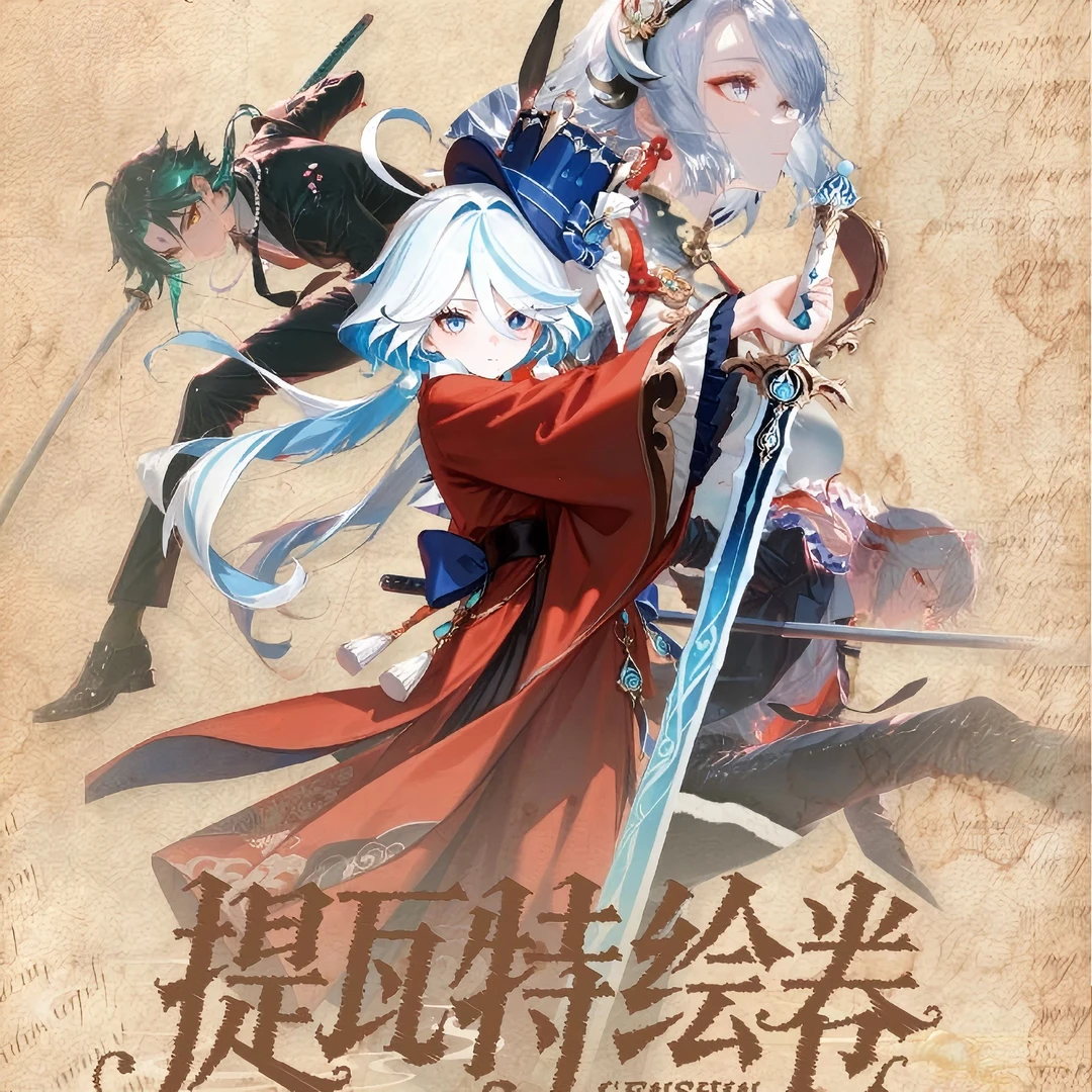 《提瓦特绘卷·原神色纸第一弹》卡牌盲盒默认代拆未成年禁止下单