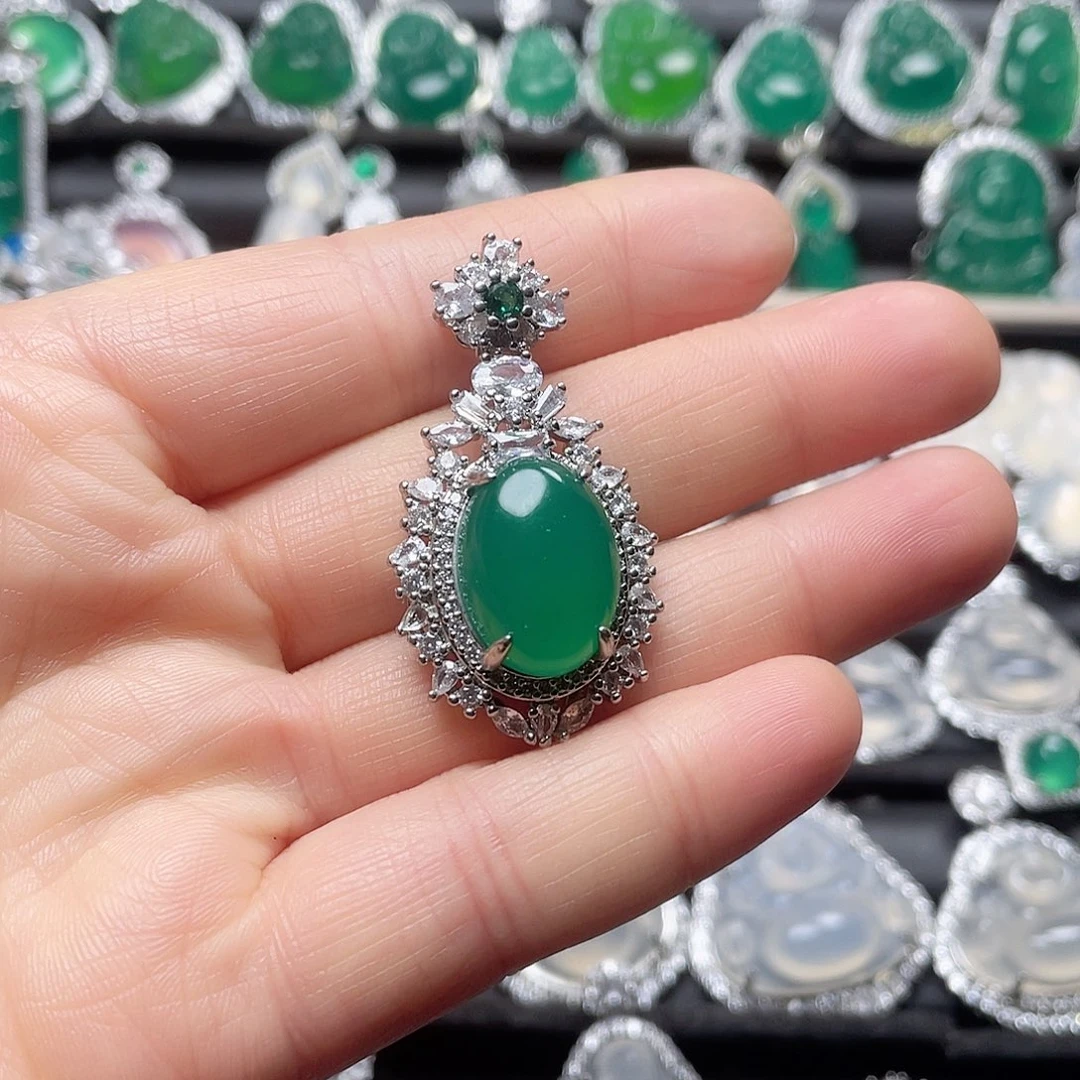 玛瑙/玉髓挂件合金