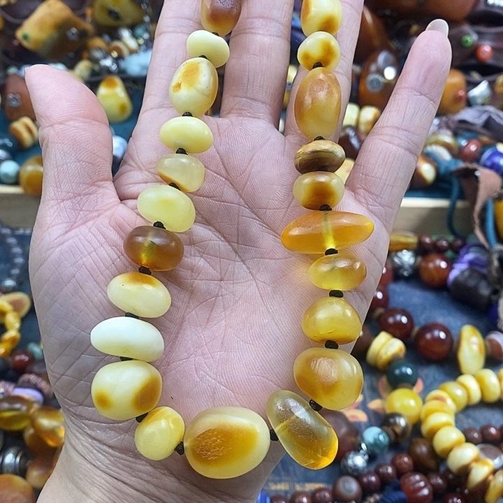 蜜蜡未镶嵌项链项链