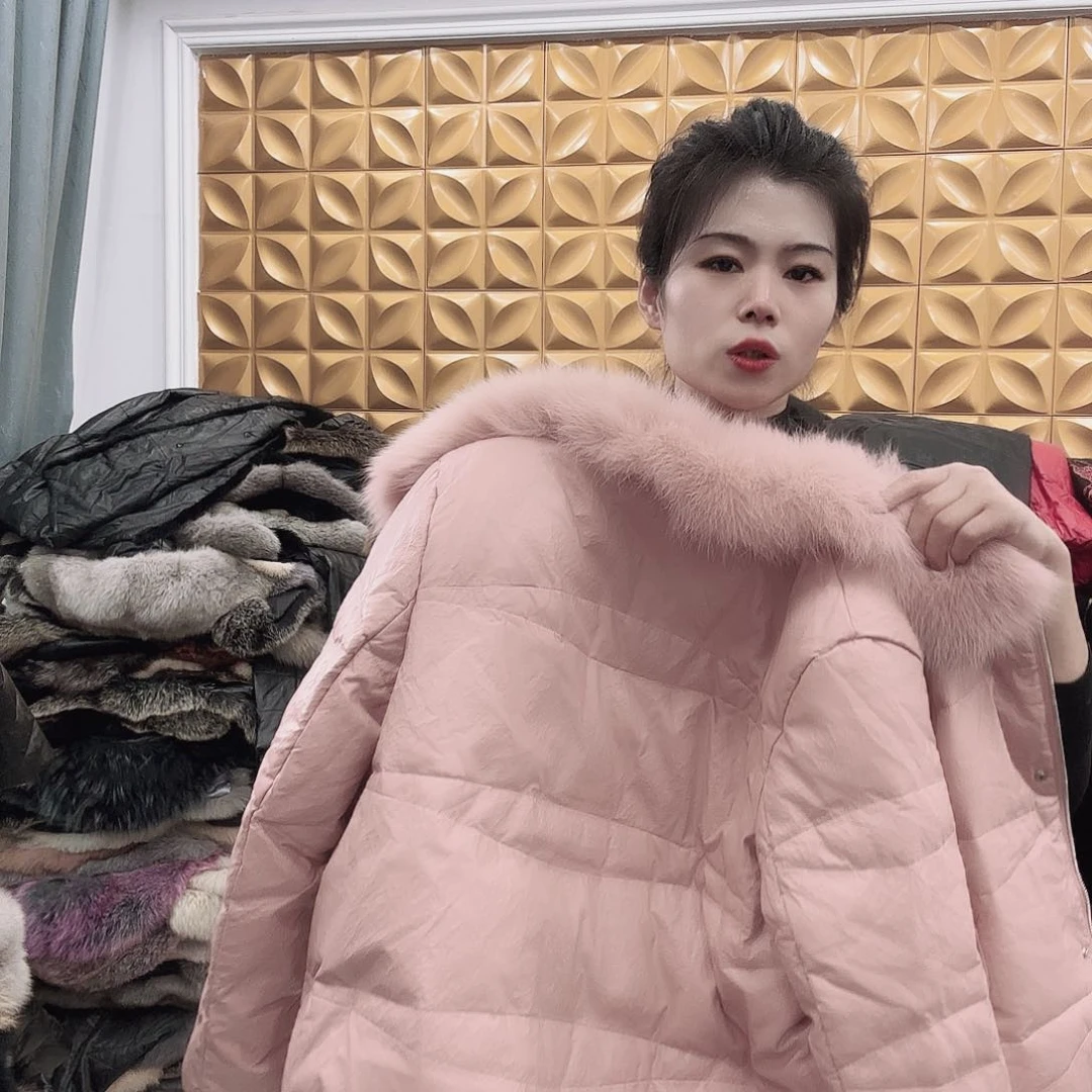 皮草搭配牛仔外套