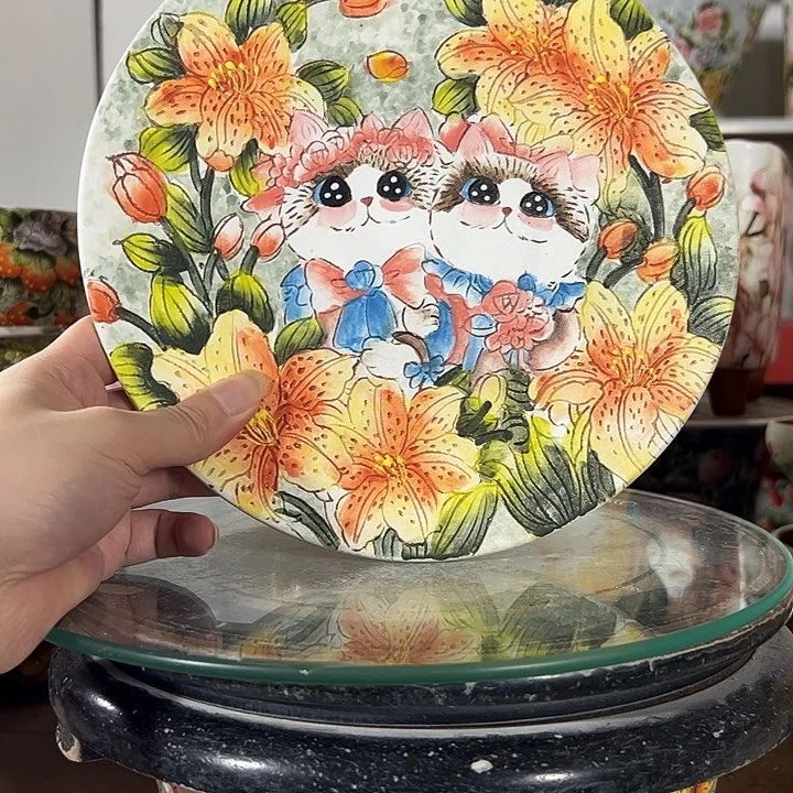 沐****景德镇手绘花盆幸运花盆