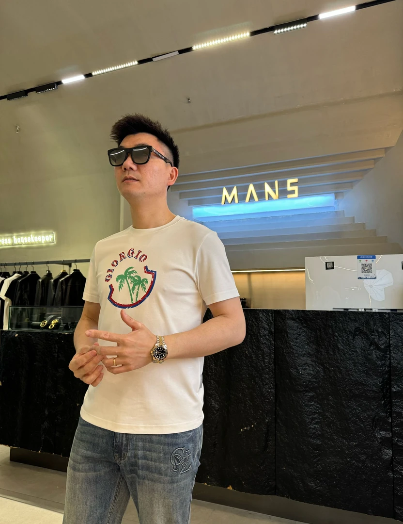 MANS名店-2025夏季新款休闲时尚男士T恤-QZ-5002