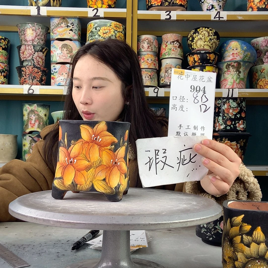 陶景德镇手工花盆904