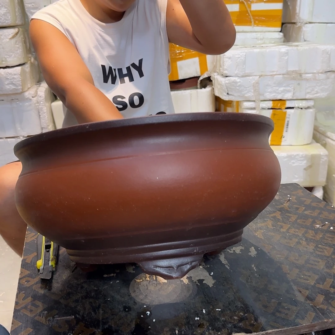 紫砂花盆口径31高度15