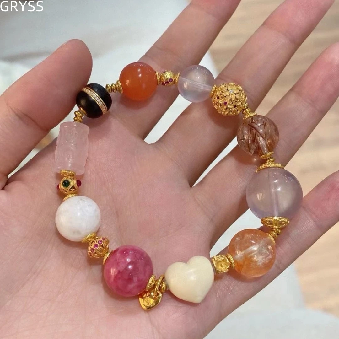 合金合成锆石手链 GRYSS 招彩水今银手链不掉色高奢时尚经典MYCY