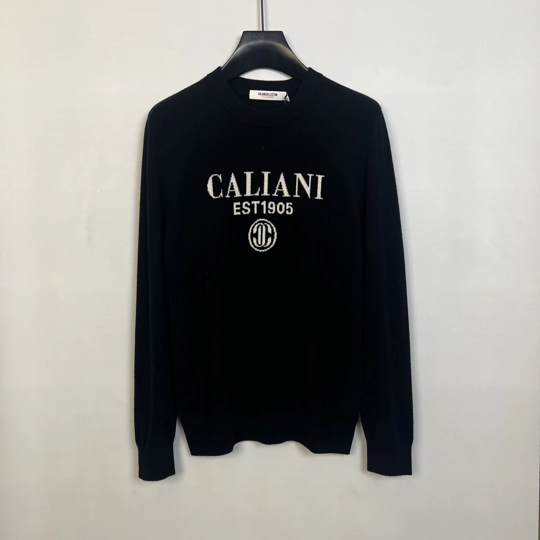 CALIANI/卡里亚尼 简约时尚经典百搭黑色羊毛衫 YN2561MS004 02