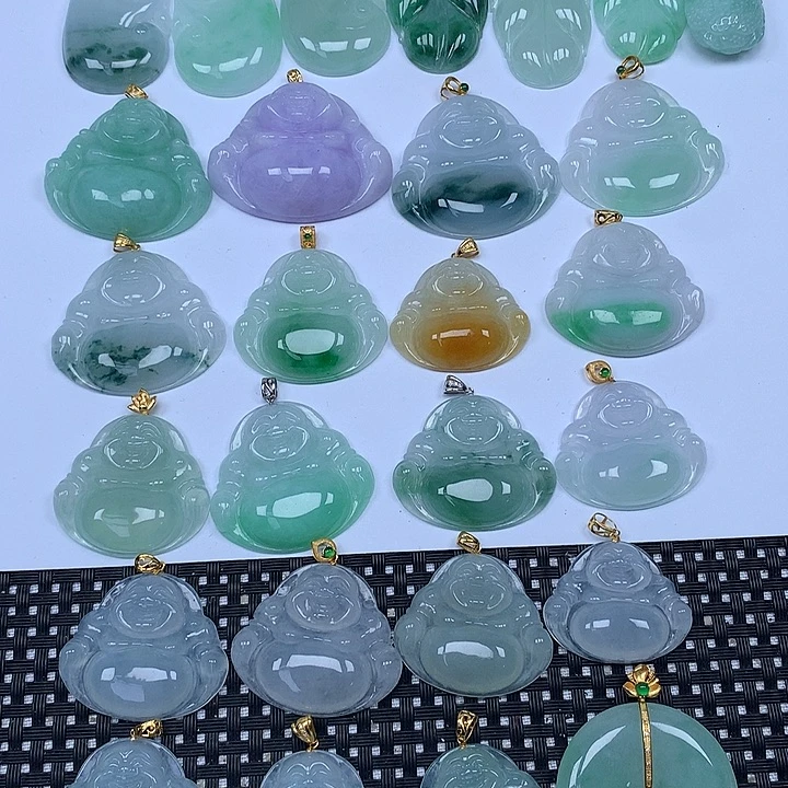 翡翠未镶嵌颈饰天然