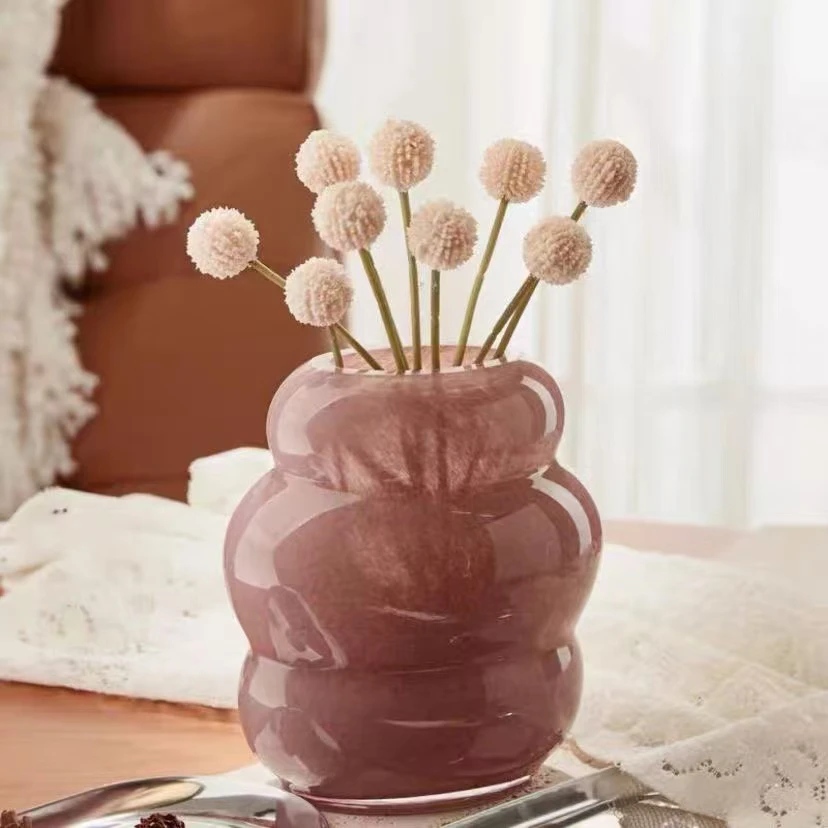 YEMAI 195 ins风网红花瓶摆件装饰品餐桌云朵粉红花器鲜花