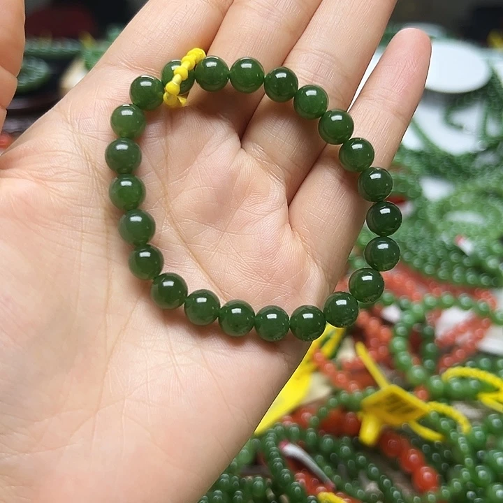 太***馆手链未镶嵌和田玉（碧玉）