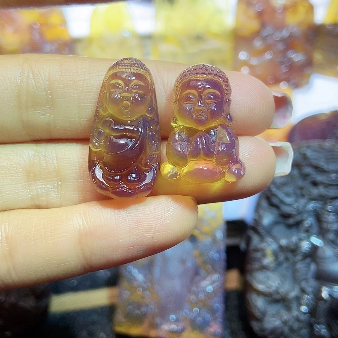 琥珀颈饰未镶嵌宝宝佛