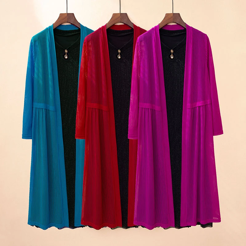 春夏薄款披肩外搭洋气妈妈装夏季宽松防晒开衫长袖时尚百搭薄款