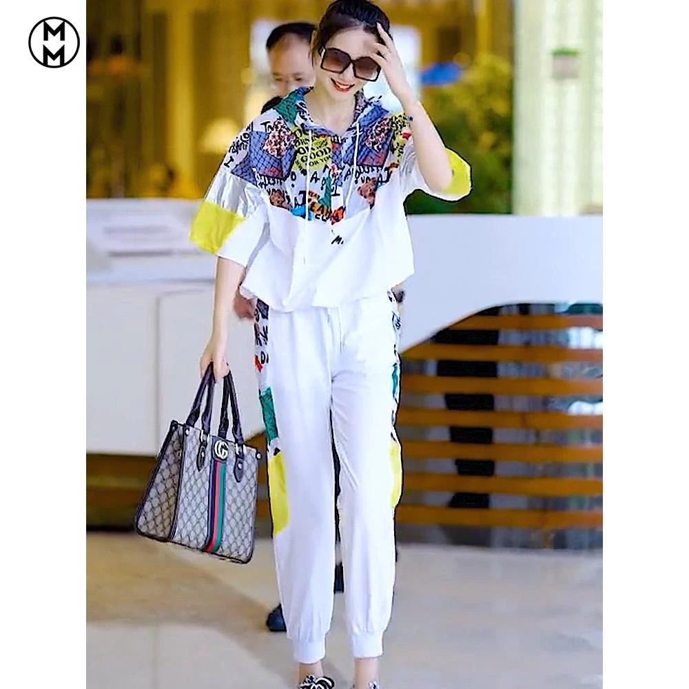 MM2025新款洋气一整套搭配宽松休闲运动装夏季今年流行跑步套装女