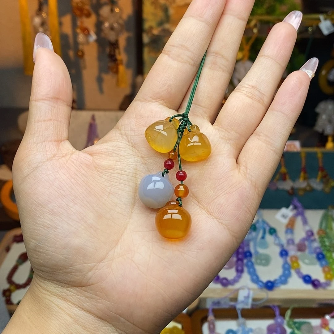 玛瑙/玉髓车挂未镶嵌挂件