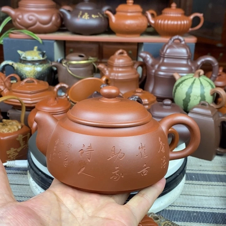 紫砂茶壶壁玉380cc原矿底曹青双十一特价
