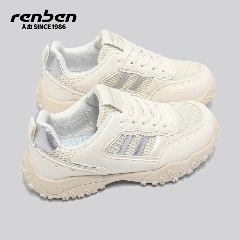 人本官方旗舰店新款ins休闲鞋运动鞋学生小众轻便跑步韩版女款