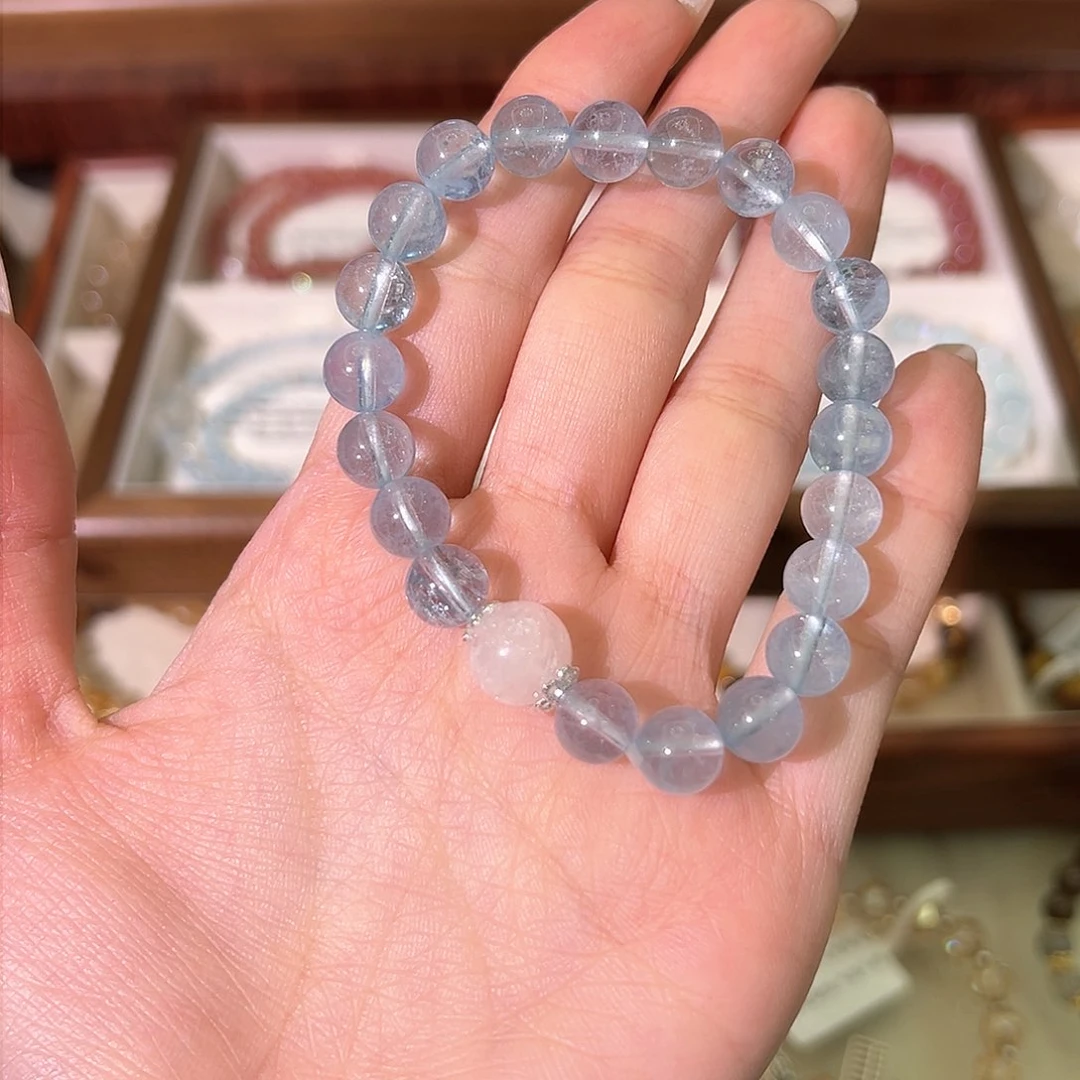 水晶手链未镶嵌海蓝宝