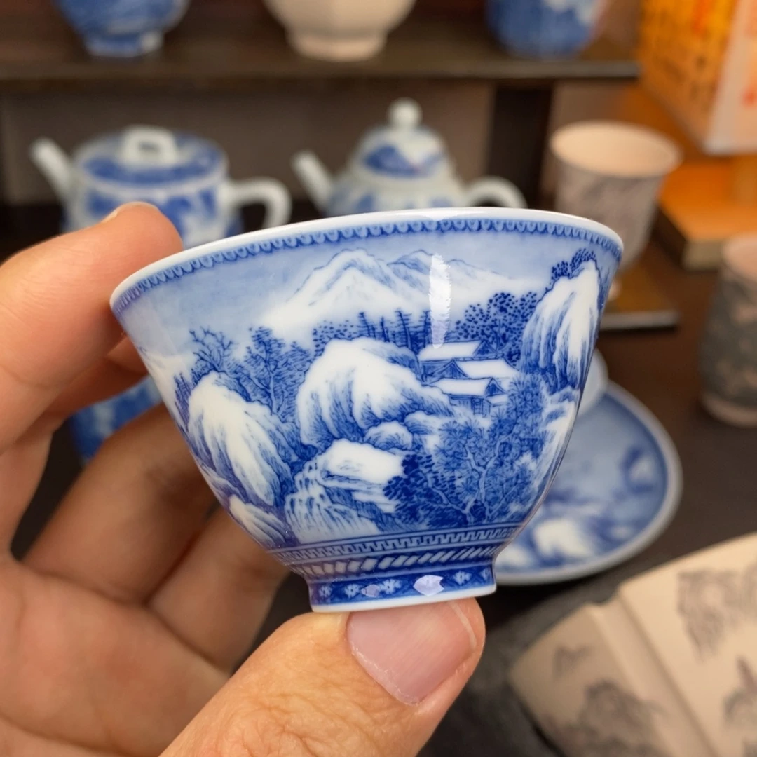 汪老师青花山水作品