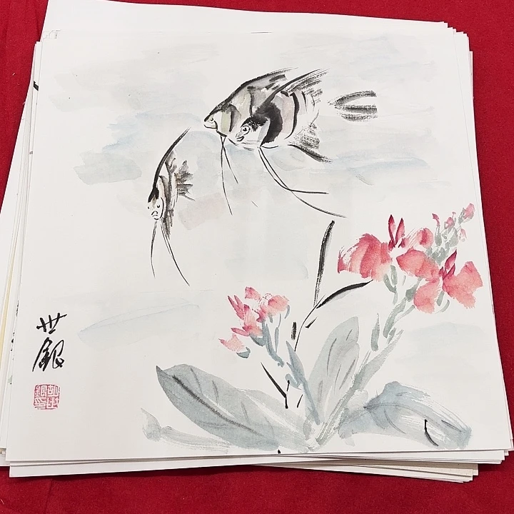 国画花鸟等图案和50.50