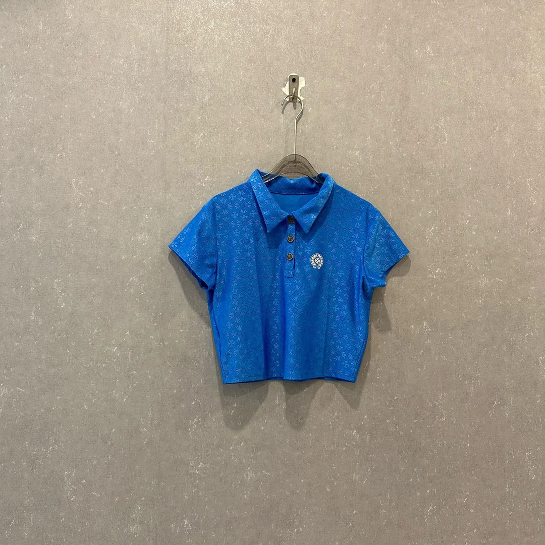 Chrome Hearts 克罗心 蓝色暗纹马蹄短袖 L码/99新/003228