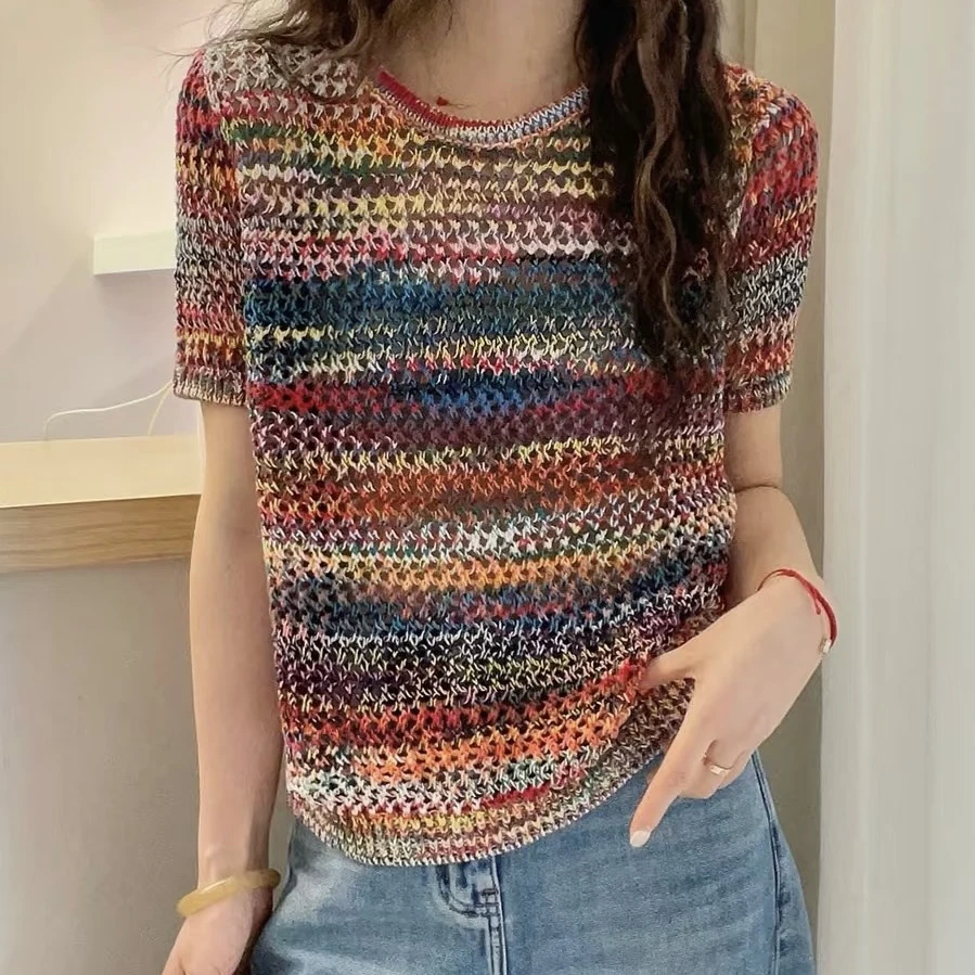 手染夏季线兰精天丝蚕丝亚麻真丝手编直播间展示为主